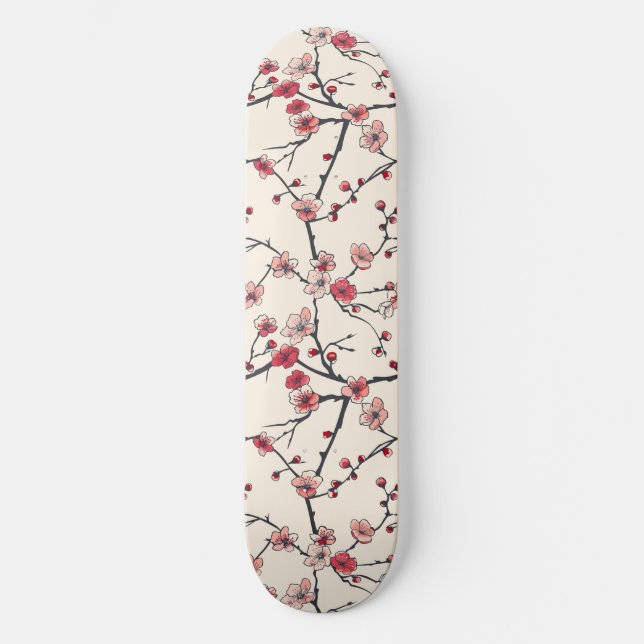 Skateboard do Flor de Cereja Japonês (Frente)