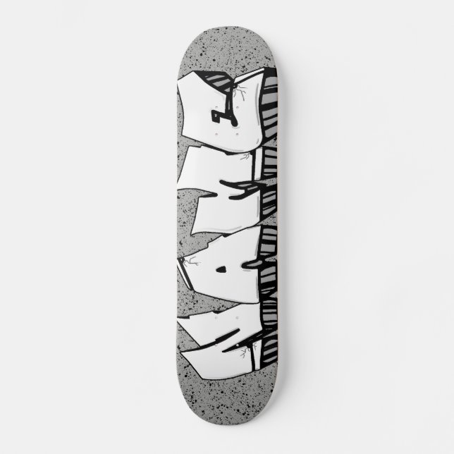 SKATEBOARD DO grafite QUALQUER NOME OU PALAVRA POD (Frente)