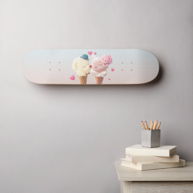 Skateboard do Sorvete Love (Arte de parede (Horz))