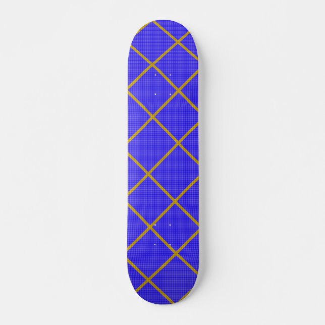 SkateBoard Dourado e azul (Frente)