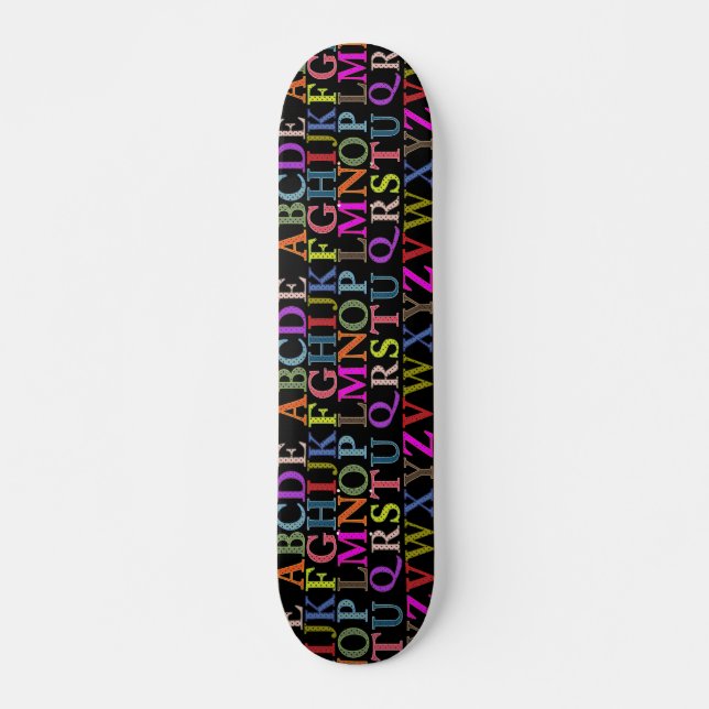 Skateboard em Alfabeto (Frente)