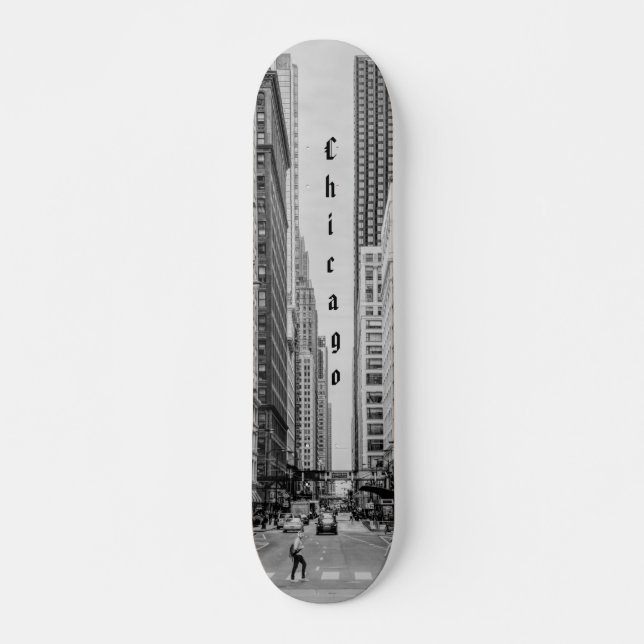 Skateboard em Escala de Cinza da Madison Street Ch (Frente)