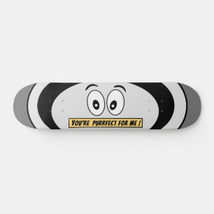 Skateboard Engraçado, Cinza, Perfeito, Cartoon, Hu