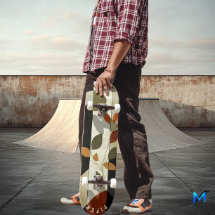 Skateboard Folha Terrosa - Boho Minimalista Natura