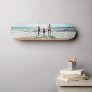 Skateboard Foto da Família com Texto Personalizado