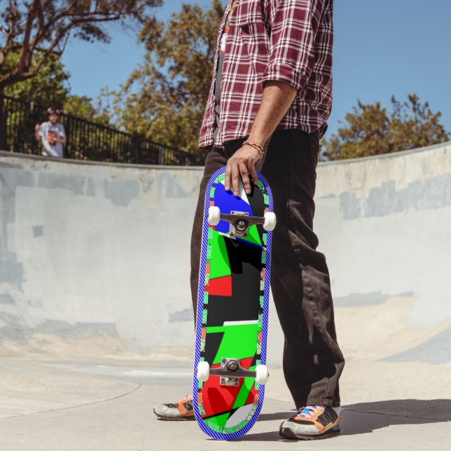 Skateboard Geométrico Duplo Trimado (Ao ar livre 2)