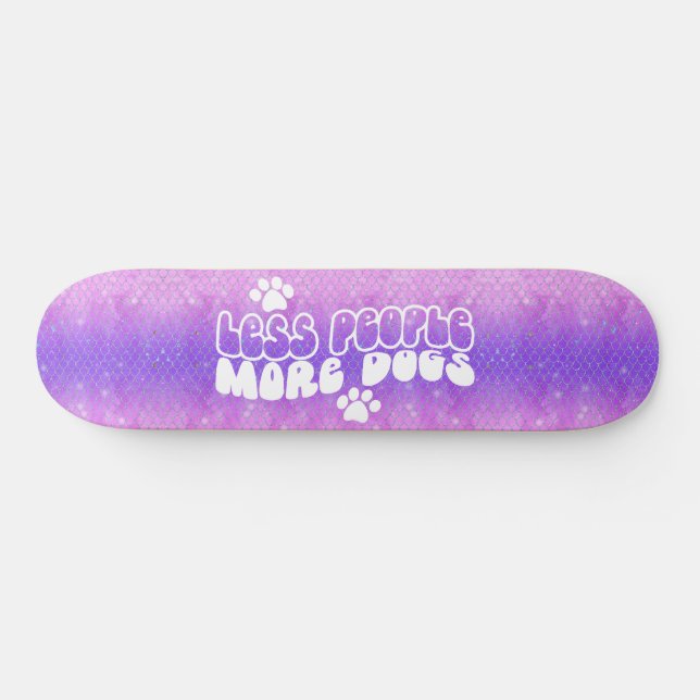 Skateboard Girly Glitter Dogs Palavra Positiva (Horz)