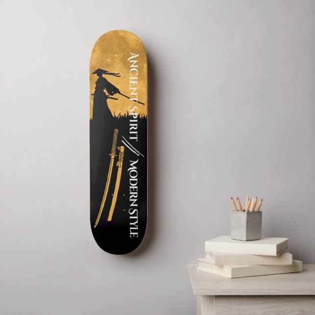 Skateboard Guerreiro Samurai (Arte de parede)