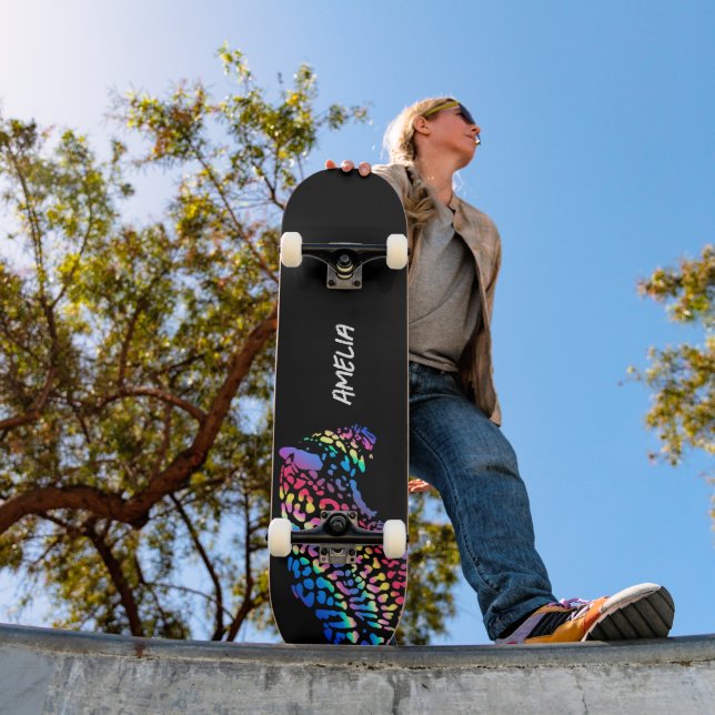Skateboard Jaguar Arco-íris Colorido (Ao ar livre 1)