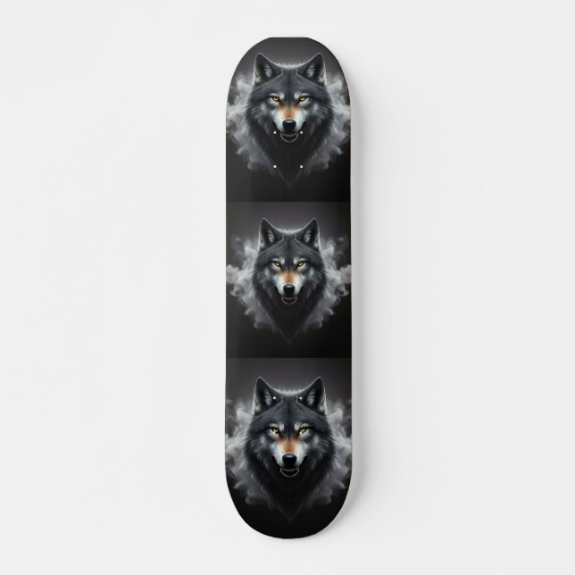 Skateboard "Lobo Sombra" (Frente)