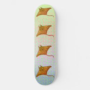 Skateboard Manta Ray Flames