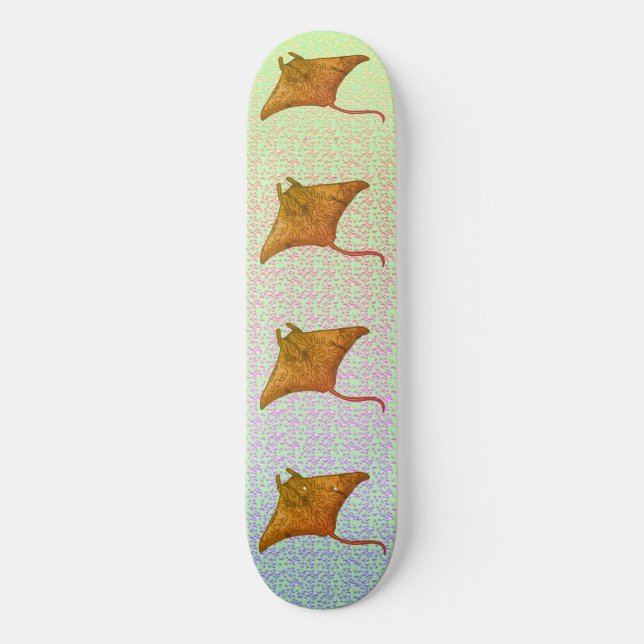 Skateboard Manta Ray Flames (Frente)