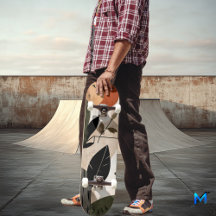 Skateboard Minimalista Boho Natural - Folha Terros