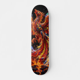 Skateboard Mosaico de Dragão de Gelo de Cristal