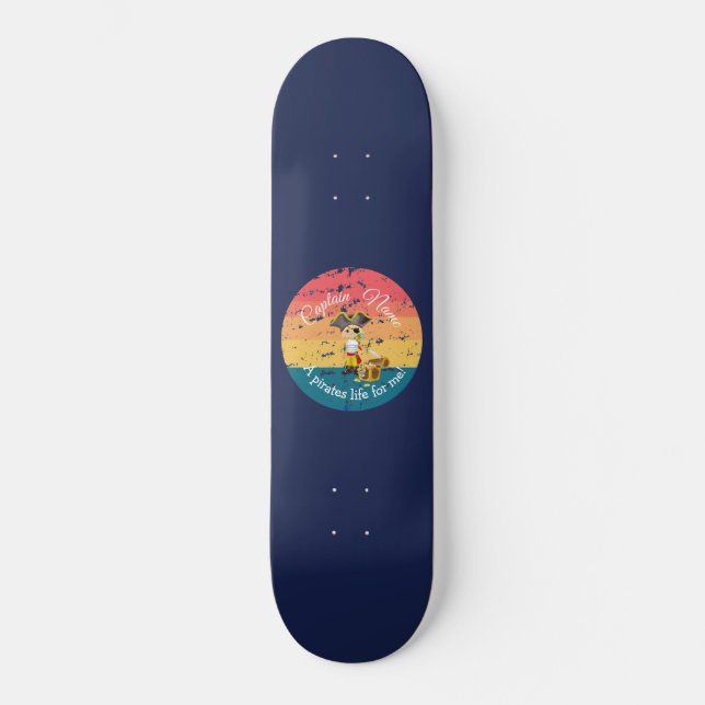Skateboard Náutico Blue Sunset Boy Pirata (Frente)
