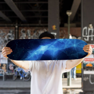 Skateboard Nebula Azul   Pavimento do skate espaci