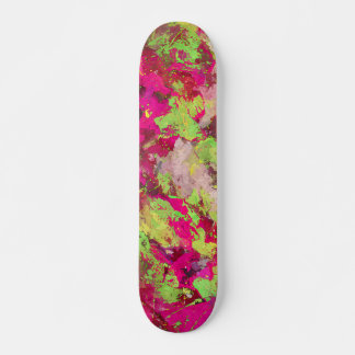 Skateboard Neon Rosa Verde Grunge Salpico
