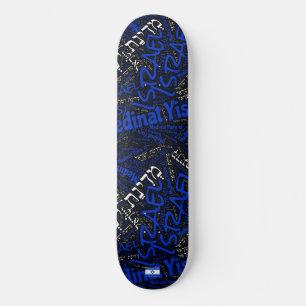 Skateboard Nuvem de Palavras Orgulho Nacional de I
