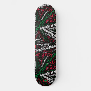 Skateboard Nuvem de Palavras Orgulho Nacional Mald