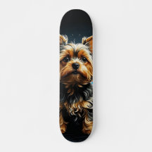 Skateboard Perro miniatura enérgico y juguetón