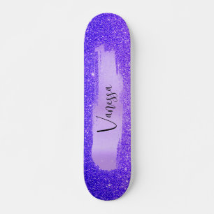 Skateboard Personalizada Glitter Girly Chic