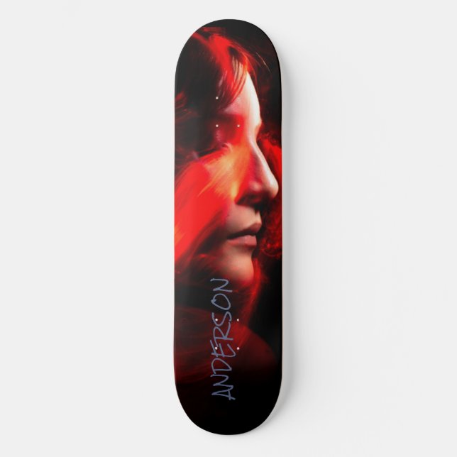 Skateboard Personalizada Moça Negra Moderna (Frente)