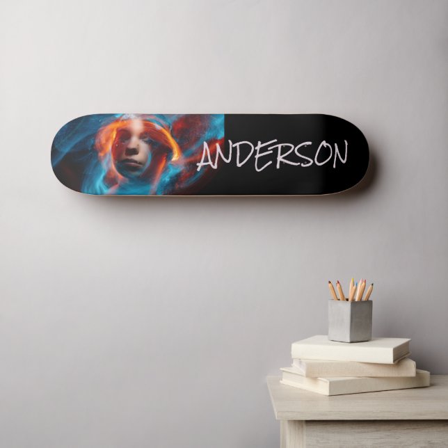 Skateboard Personalizada Moderna Mistério Espacial (Arte de parede (Horz))
