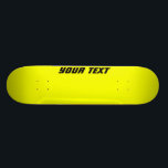 Skateboard Personalizado Amarelo Brilho<br><div class="desc">Tabuleiro Personalizado Amarelo Brilhante: Adicione qualquer texto desejado na caixa de texto.</div>