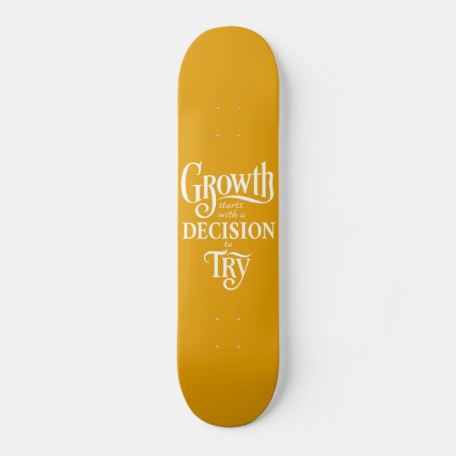Skateboard Personalizado Amarelo - O Crescimento C (Frente)