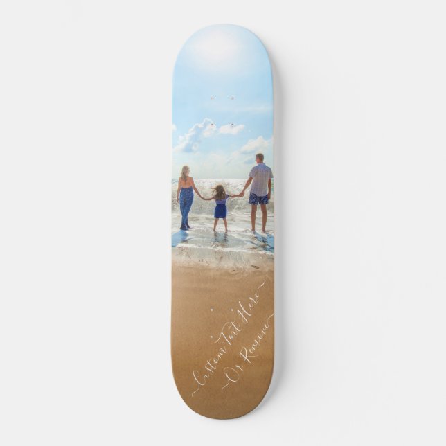 Skateboard Personalizado com Foto e Texto (Frente)