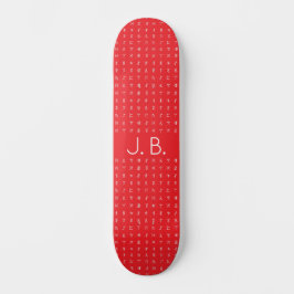 Skateboard Personalizado com Monograma e Símbolo R