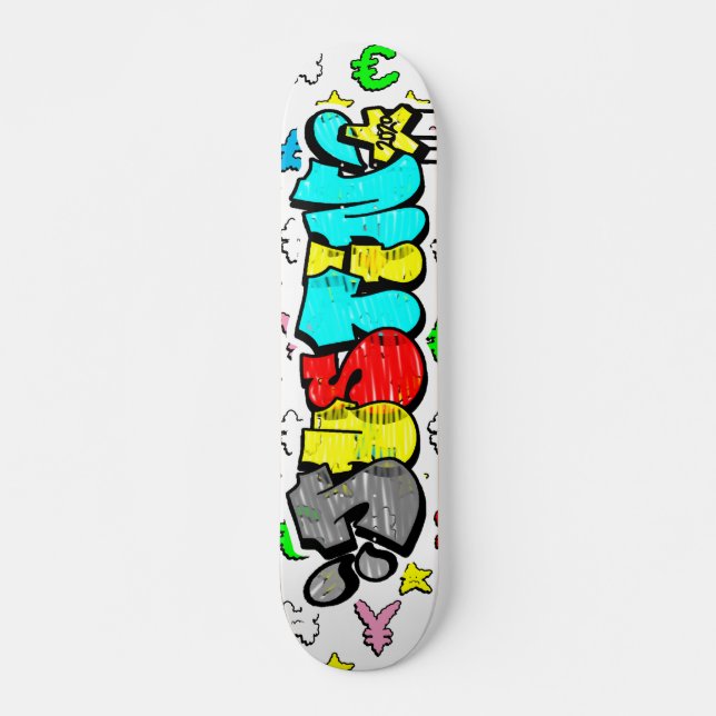 Skateboard Personalizado do Grafite Justin (Frente)