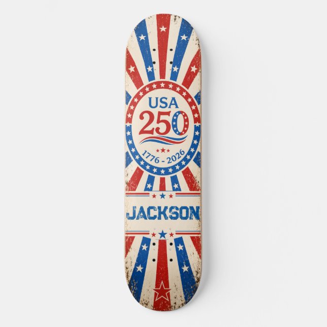 Skateboard Personalizado EUA América 250 (Frente)