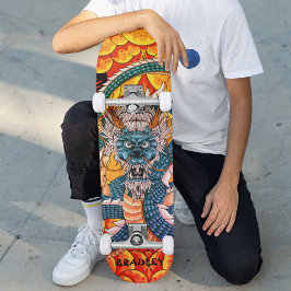 Skateboard Personalizado Nome Dragão