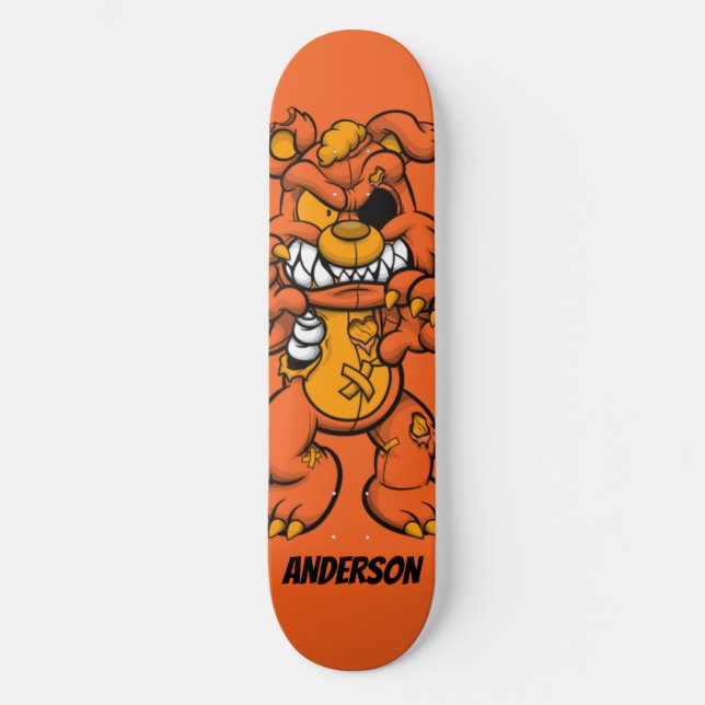 Skateboard Personalizado Orange Ted Zombie (Frente)