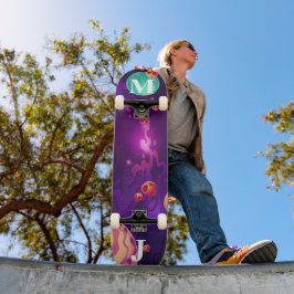 Skateboard Personalizado Planetas no Espaço