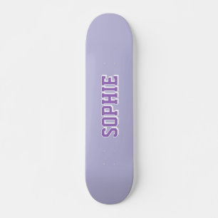Skateboard Personalizado Roxo Feminino com Nome