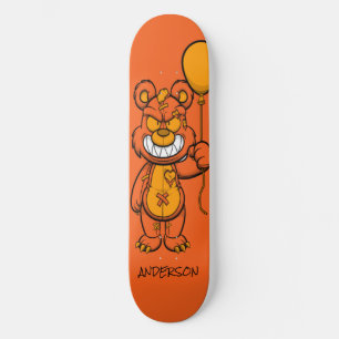 Skateboard Personalized Orange Teddy Zombie