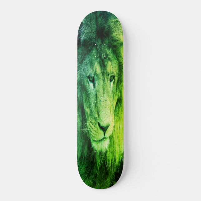 Skateboard poderosamente GREEN LION (Frente)