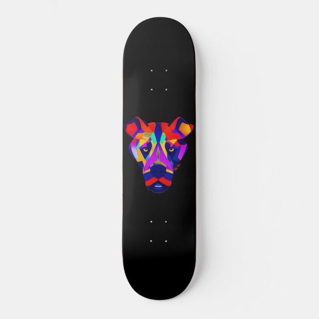 Skateboard preto do cachorro de Alexander (Frente)