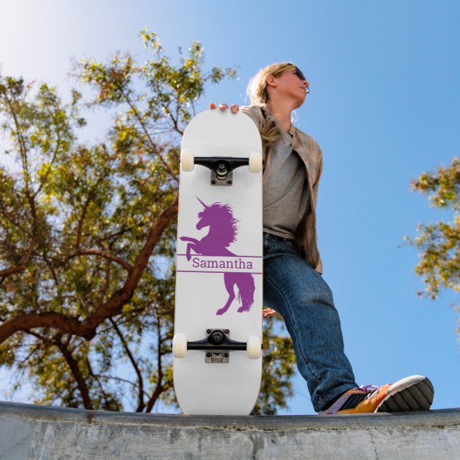 Skateboard Purple Unicorn (Ao ar livre 1)
