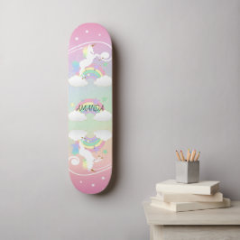 Skateboard Rainbow Unicorns