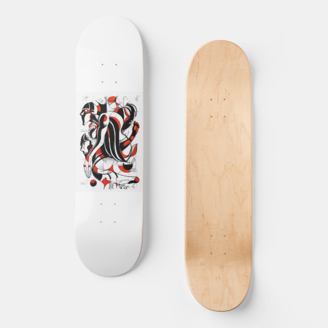 skateboard Red Buddha (Frente)
