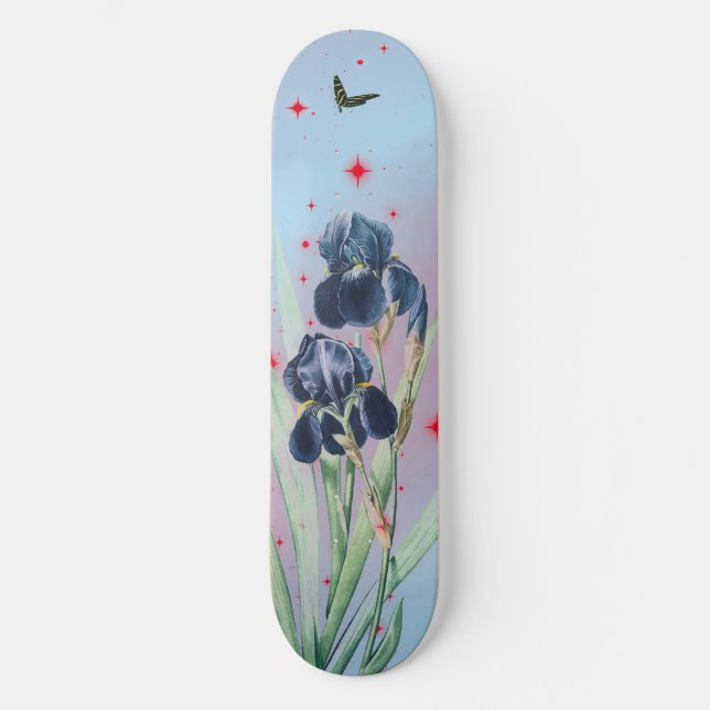 Skateboard RED STARS BLUE IRIS (Frente)