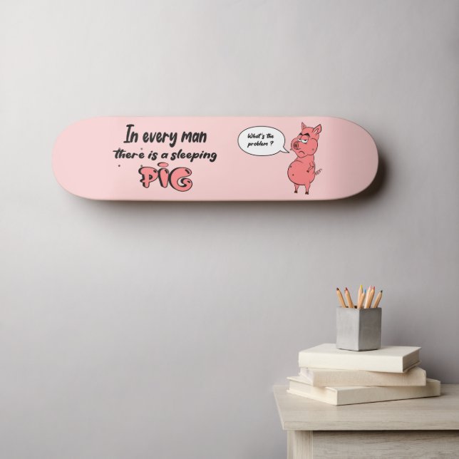 Skateboard Ronchon le cochon (Arte de parede (Horz))