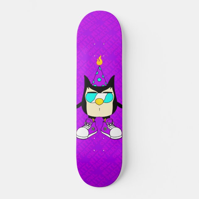 Skateboard Roxa Coruja Noturna™ Marca Roxa (Frente)