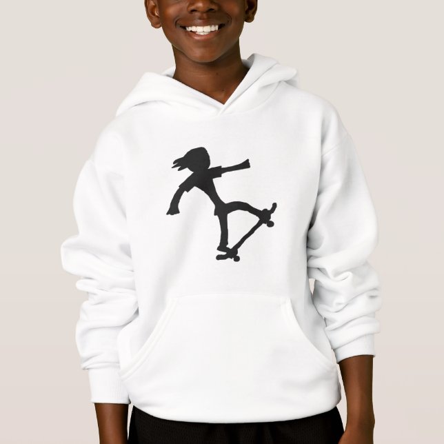 Skateboard Stickman Hoodie (Frente)