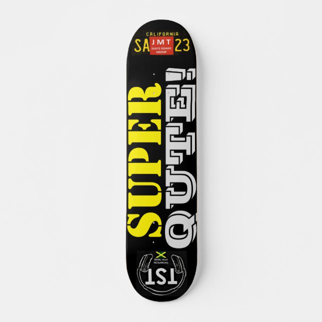 Skateboard SUPER QUTE JMT, deck de 7 ¾" (Frente)