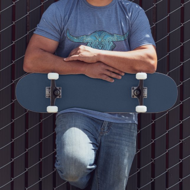 Skateboard Texturizado Azul Design Moderno e Elega (Ao ar livre 3)