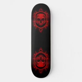 skateboard  Two Red Skeleton Skull